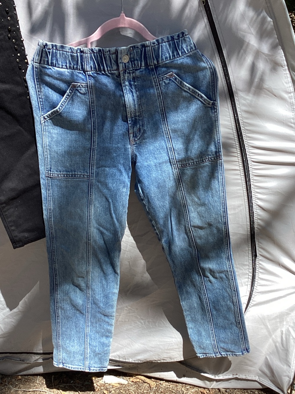 MOTHER Light Blue Cropped Ankle Jeans